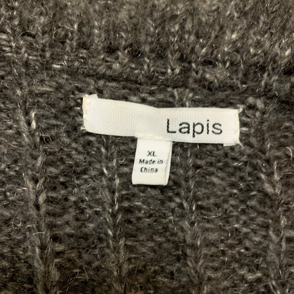 Women’s Steampunk Cardigan Gray Black Fur Trim Layered Ruffles Flowy Hemline - Picture 10 of 11